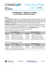CommScope SYSTIMAX 360 1100GS6 Instruction Sheet