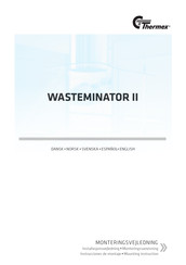 THERMEx WASTEMINATOR II Mounting Instruction