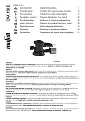mafell EVA 150 E Translation Of The Original Operating Instructions