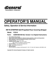 General FCS18 Operator's Manual
