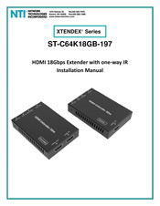 Network Technologies ST-C64K18GB-197 Installation Manual