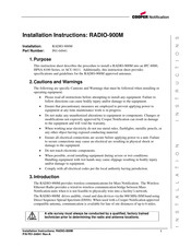 Cooper RADIO-900M Installation Instructions Manual