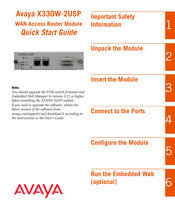 Avaya X330W-2USP Quick Start Manual