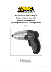 Meec tools 060-110 Operating Instructions Manual