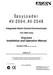AV-GAD EasyLoader AV-2004 Installation And Operation Manual