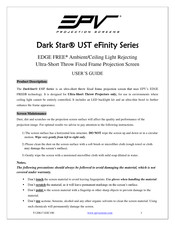 EPV DarkStar UST eFinity Series User Manual