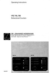 Heidenhain VRZ 740 Operating Instructions Manual