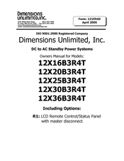 Dimensions Unlimited 12X25B3R4T Owner's Manual