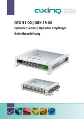 axing OTX 51-00 Operation Instructions Manual