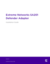 Extreme Networks SA201 Installation Manual