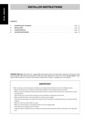 Fonderie SIME RX 26 BF Installer's Instructions