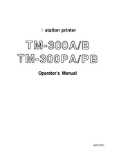 Epson TM-300A Operator's Manual