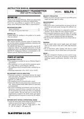 M-system M3LPA Instruction Manual