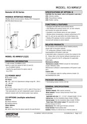 M-system R3-NMW1F Instruction Manual