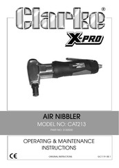 Clarke X-Pro CAT213 Operating & Maintenance Instructions