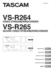 Tascam VS-R265 Owner's Manual
