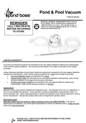 Pond Boss MVAC Manual