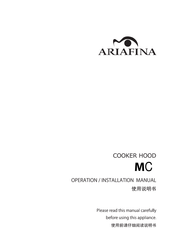 Ariafina CXW-310-MC121 Operation & Installation Manual