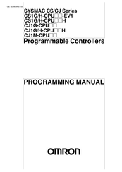 Omron CS1G/H-CPU EV1 Series Programming Manual