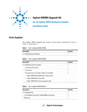 Agilent Technologies G4560A Installation Manual