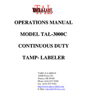 TAKE-A-LABEL TAL-3000C Operation Manual