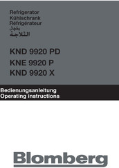 Blomberg KNE 9920 P Operating Instructions Manual
