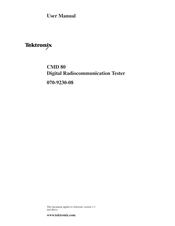 Tektronix CMD 80 User Manual