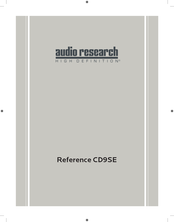Audio Research CD9SE Manual
