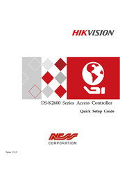 Ness HIKVISION DS-K2600 Series Quick Setup Manual