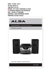 Alba EX116AX Instruction Manual