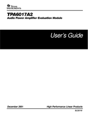 Texas Instruments TPA6017A2 User Manual