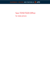 Poly Savi 7220 Office Manuals | ManualsLib