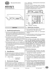 Siko AS510/1 User Information