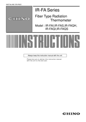 Chino IR-FA Series Instructions Manual