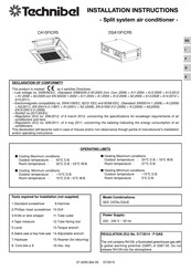 Technibel DSA10FICR5 Installation Instructions Manual