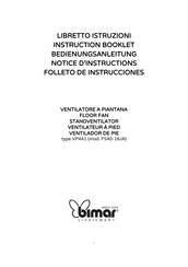 Bimar FS40-16JA Instruction Booklet