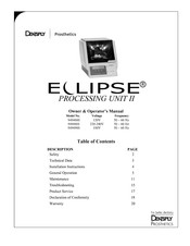 DENTSPLY ECLIPSE 9494800 Owner's/Operator's Manual