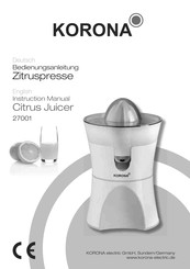 Korona 27001 Instruction Manual
