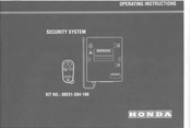 Honda 08E51-S84-100 Operating Instructions Manual