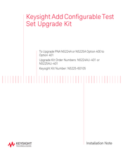 Keysight Technologies N5225-60105 Installation Note