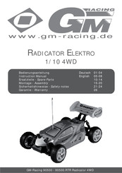 GRAUPNER GM-Racing Radicator Elektro 1/10 4WD Instruction Manual