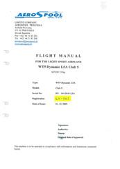 Aerospool WT9 Dynamic LSA Ciub S Flight Manual