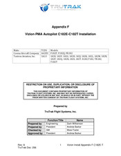 TruTrak Vizion C182E Appendix To Installation Manual