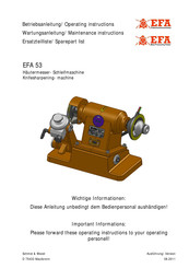 EFA 53 Operating And Maintenance Instructions, Sparepart List