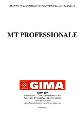 Gima MT PROFESSIONALE Instruction Manual