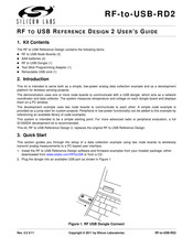 Silicon Laboratories RF-to-USB-RD2 User Manual