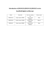 HeFei Jinhan Electronic JDS2023 Introduction Manual