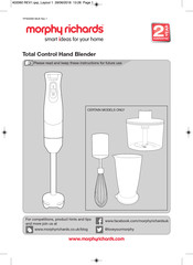 Morphy Richards Total Control 402060 Manual