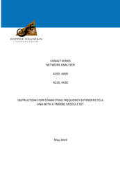 Copper Mountain Technologies Cobalt Series Instructions For Connecting