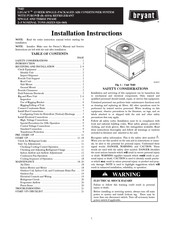 Bryant LEGACY PURON 704D036 Installation Instructions Manual